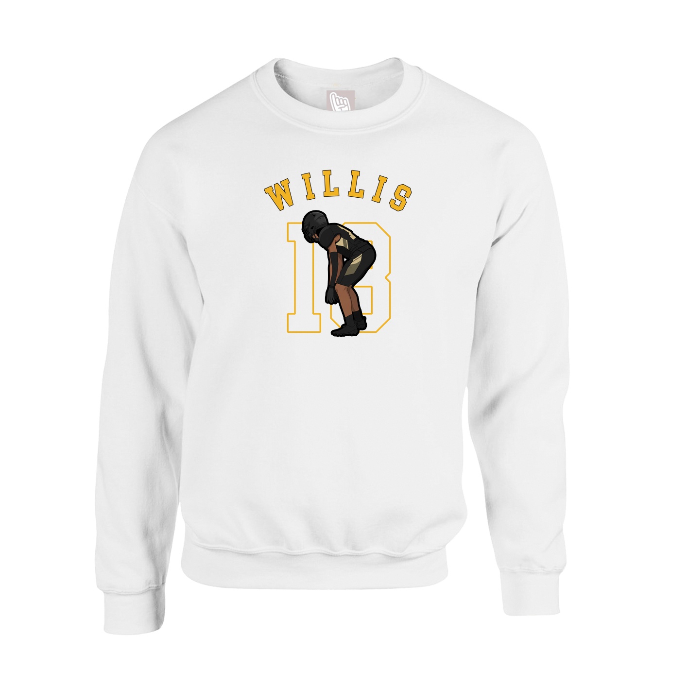 Fleece Crew — Shirsey Arch in White