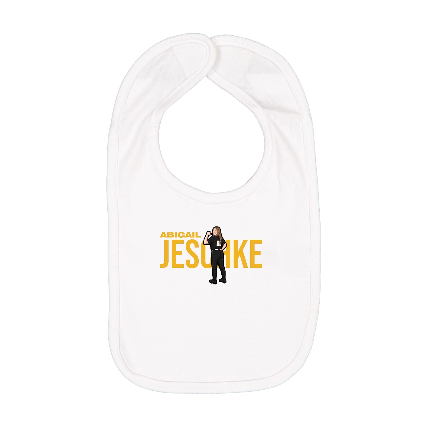 Infant Bib — Player Name in White