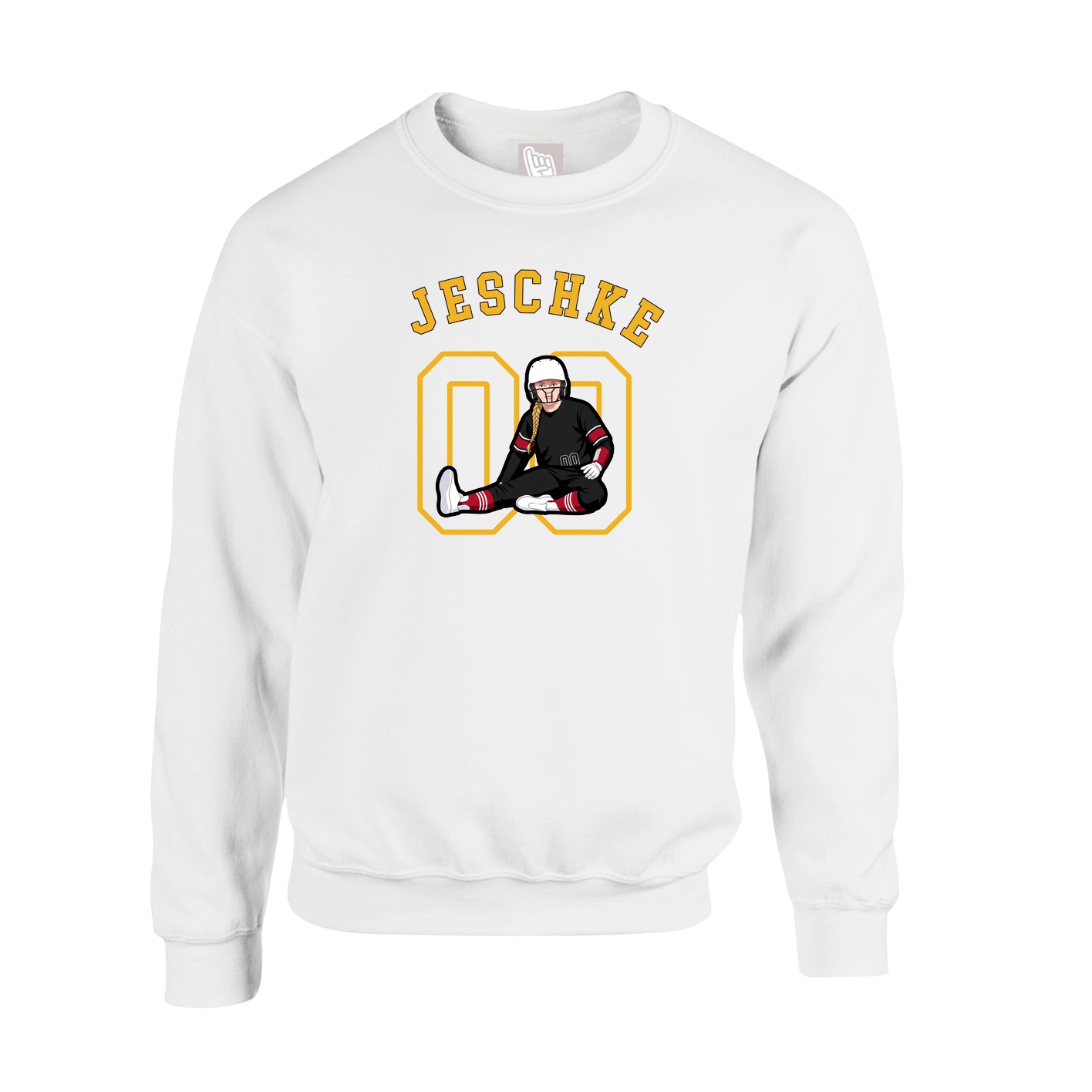 Fleece Crew — Shirsey Arch in White