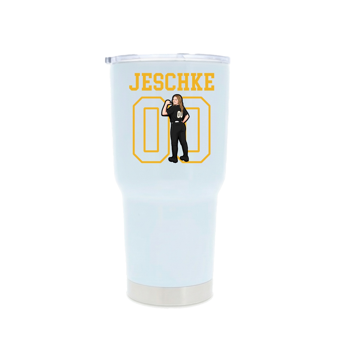 30oz Stainless Steel Tumbler — Shirsey in White