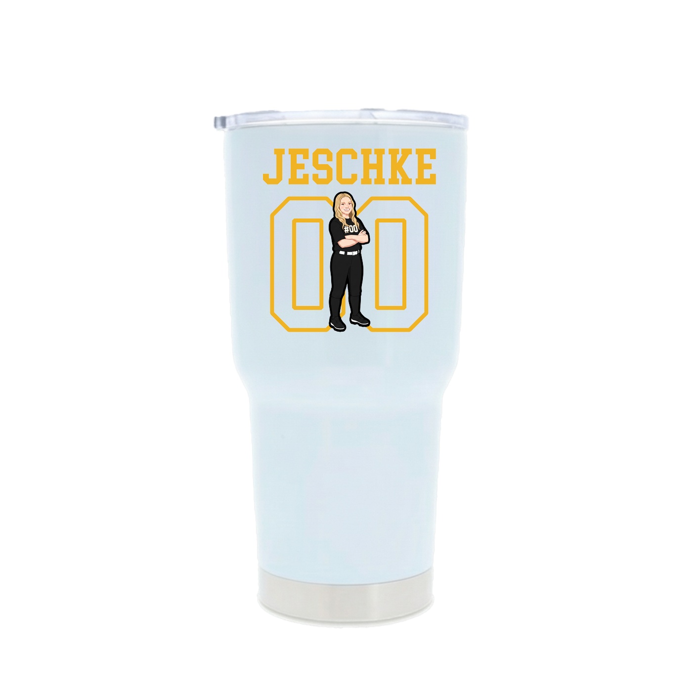 30oz Stainless Steel Tumbler — Shirsey in White