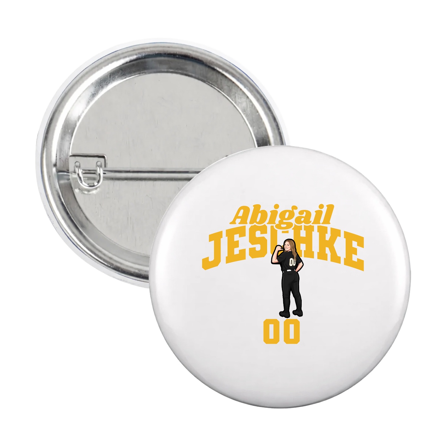 Game Day Button — Signature Arch in White