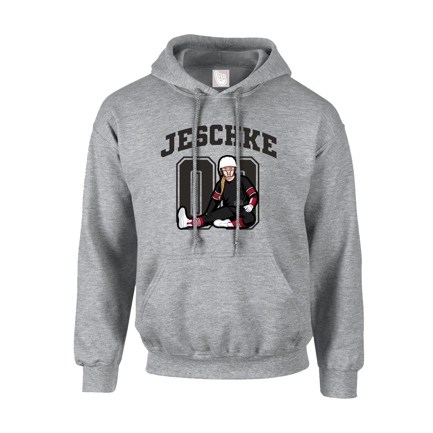 Hoodie — Number in Grey