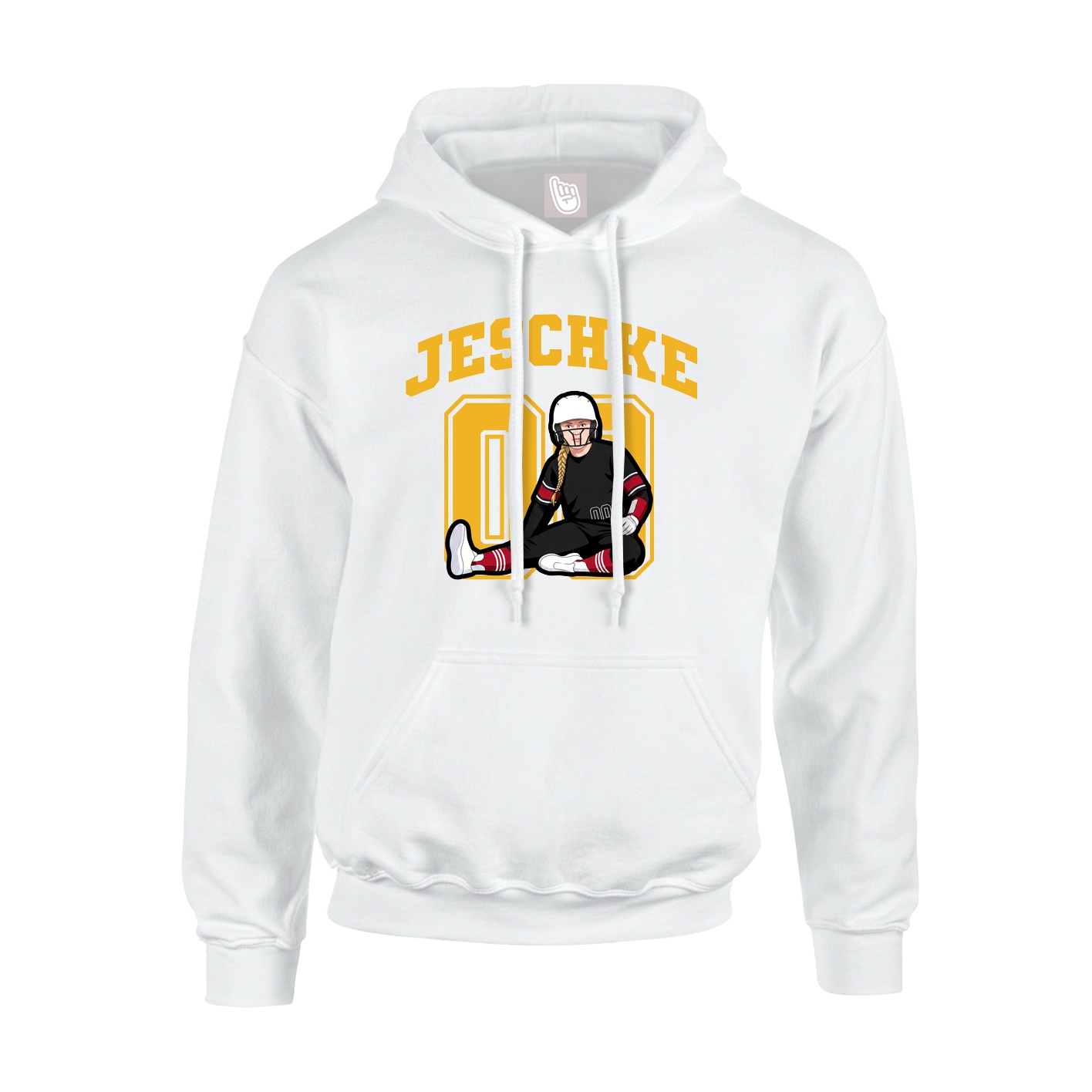 Youth Hoodie — Number in White