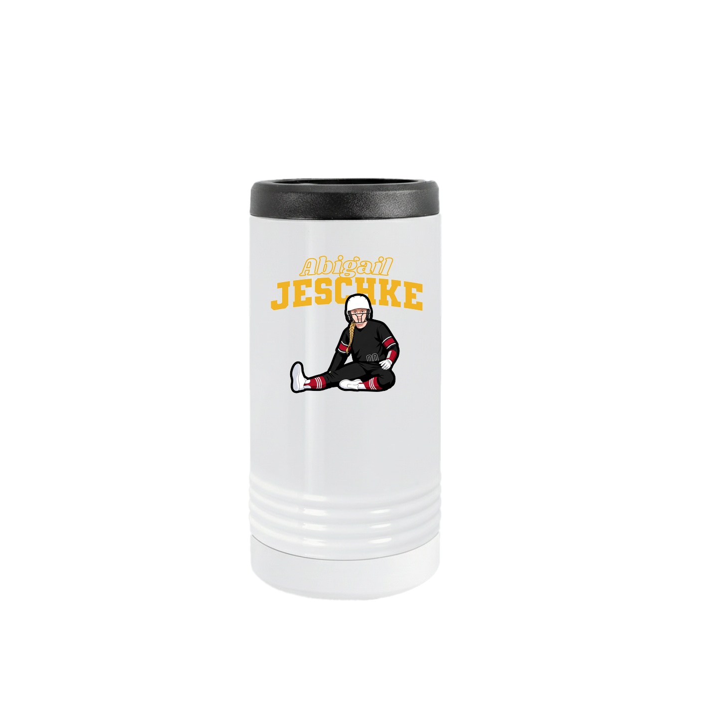 Slim Beverage Holder — Name Arch in White