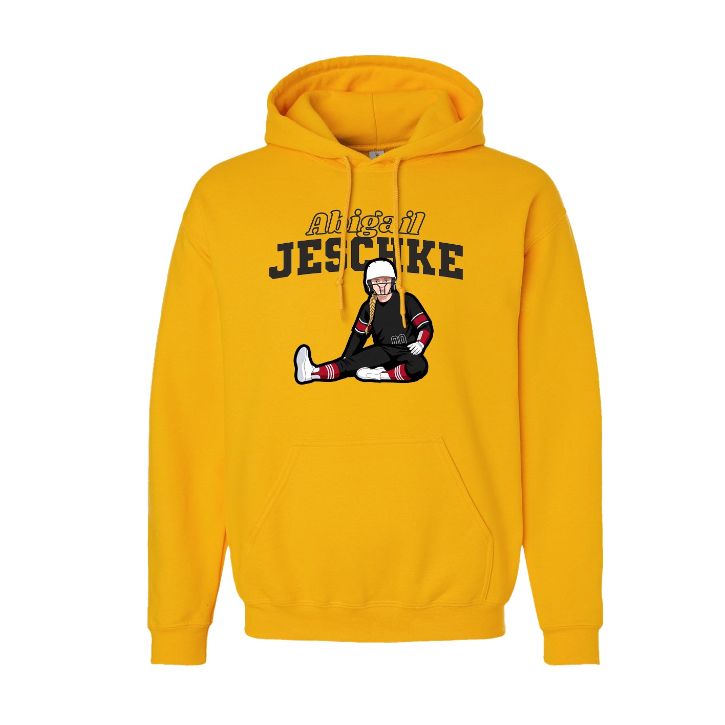 Youth Hoodie — Name Arch in Gold