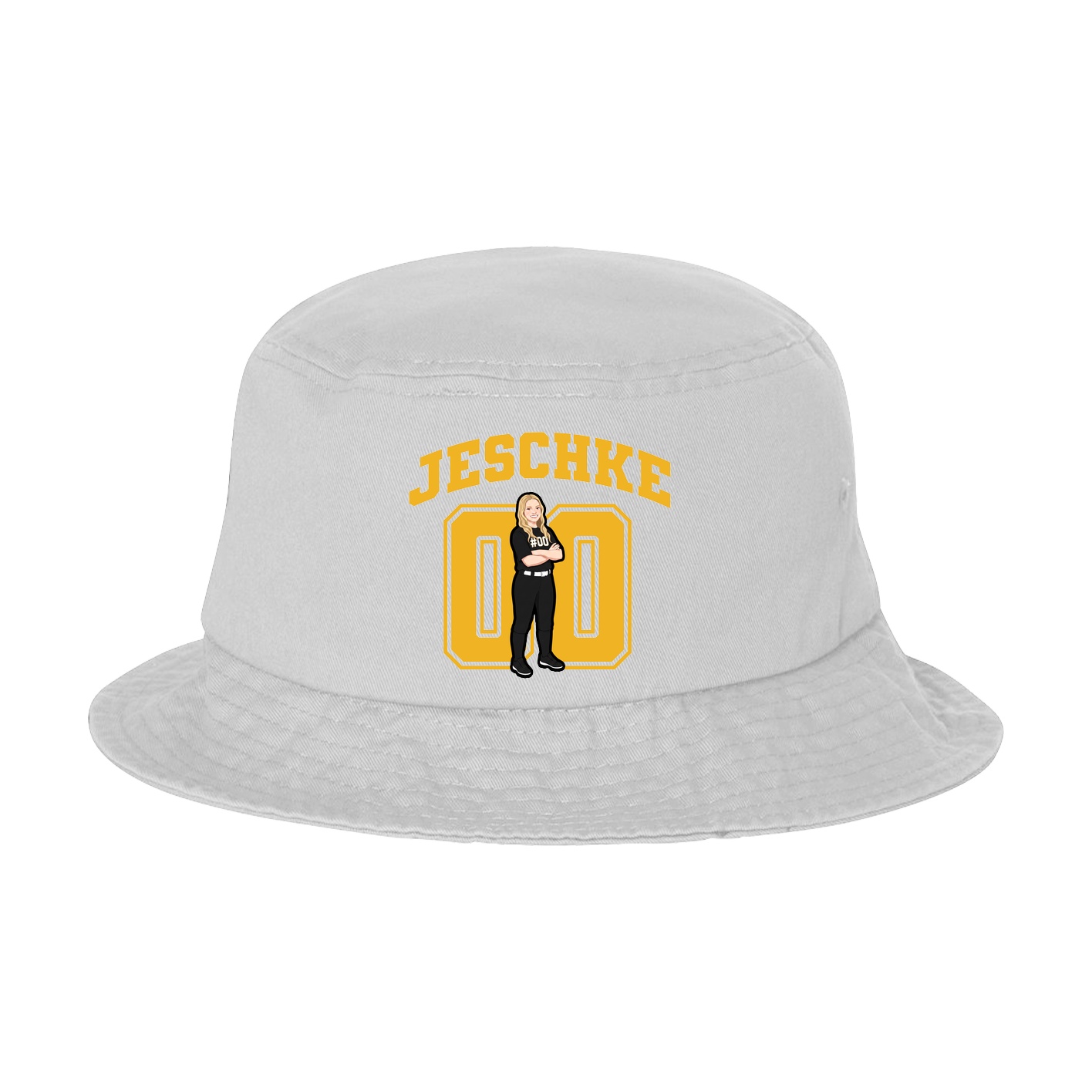 Bucket Cap — Number in White