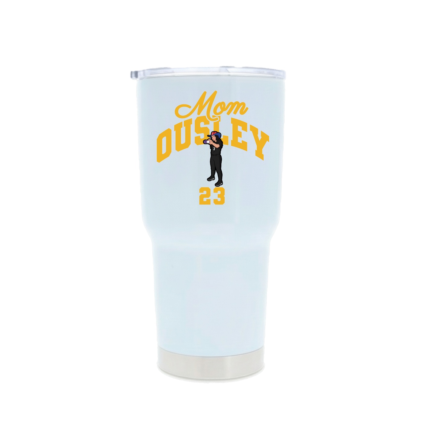 30oz Stainless Steel Tumbler — Mothers Day Arch in White