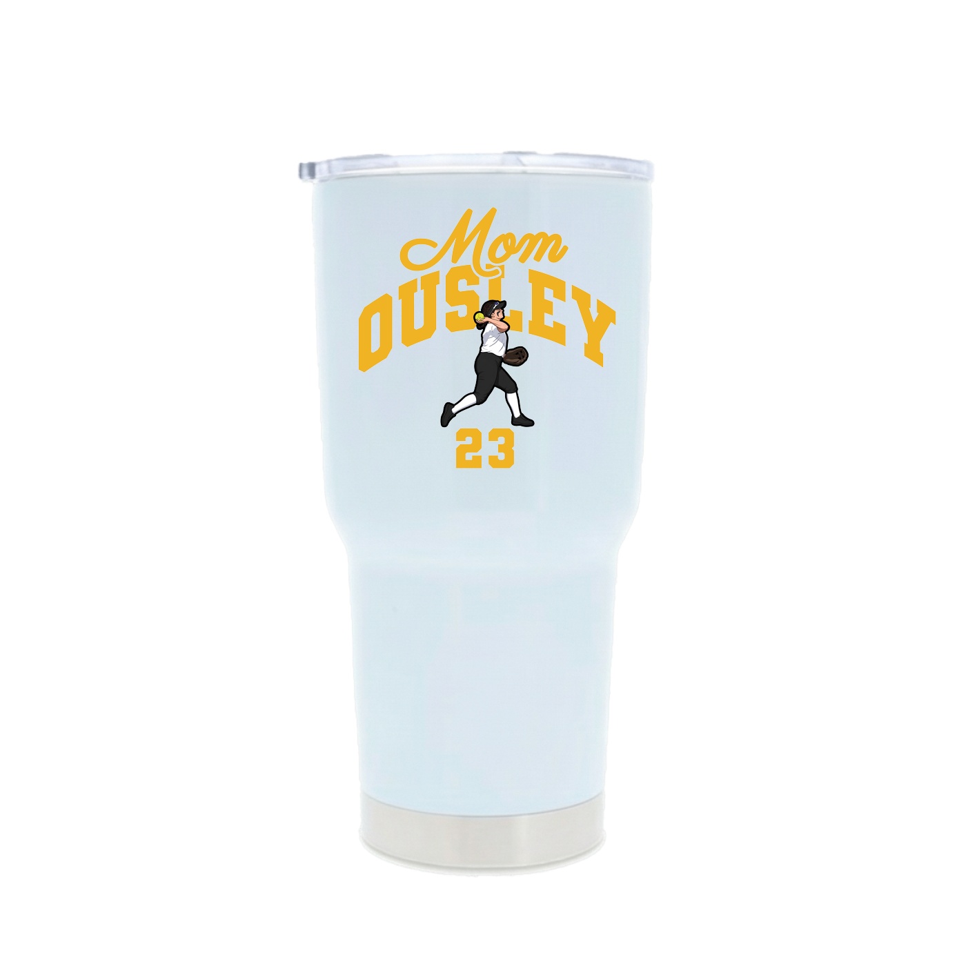 30oz Stainless Steel Tumbler — Mothers Day Arch in White