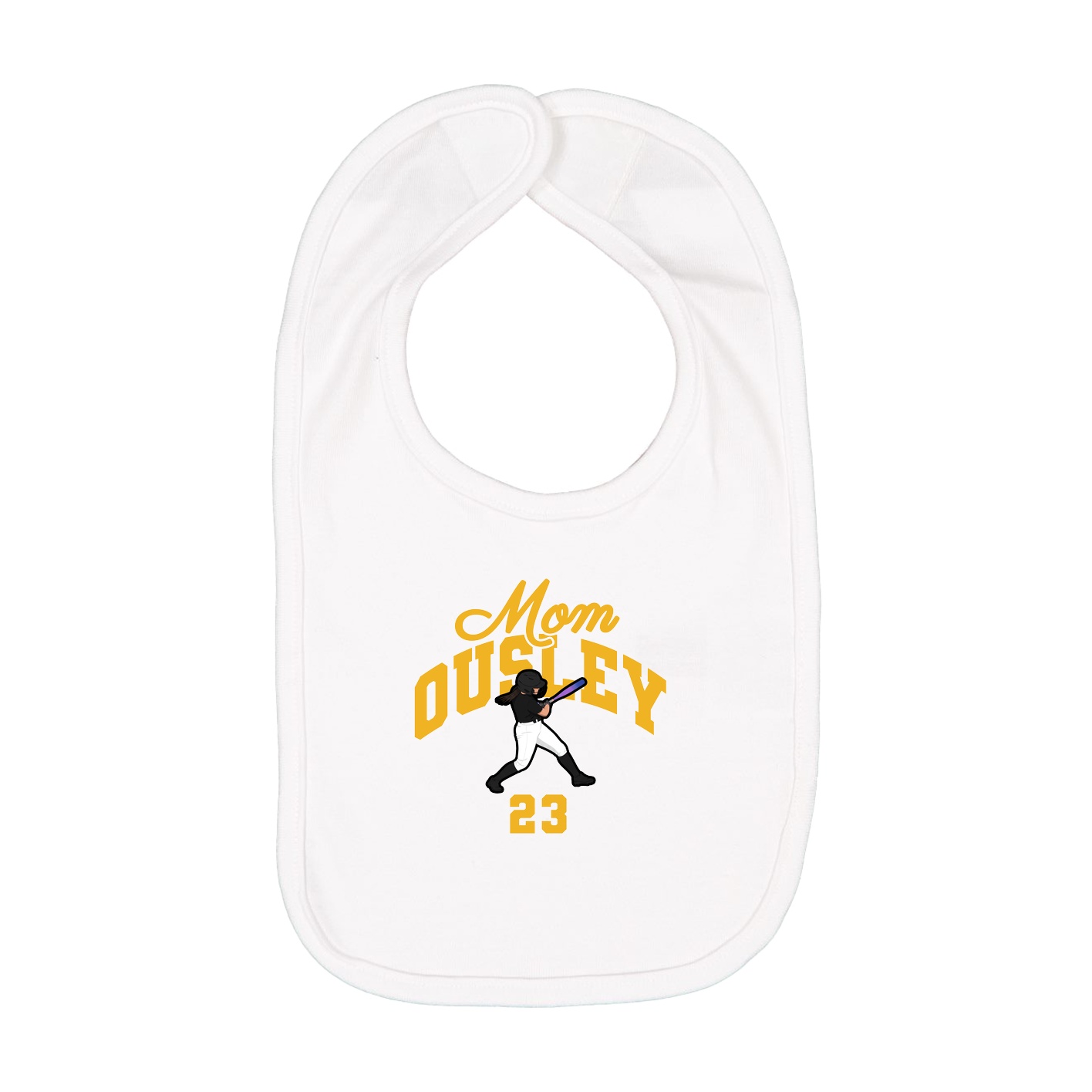 Infant Bib — Mothers Day Arch in White