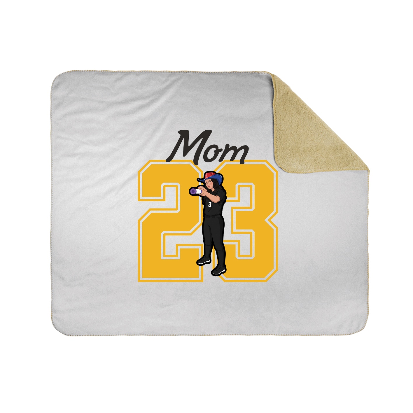 Throw Blanket — Mothers Day Shirsey in White