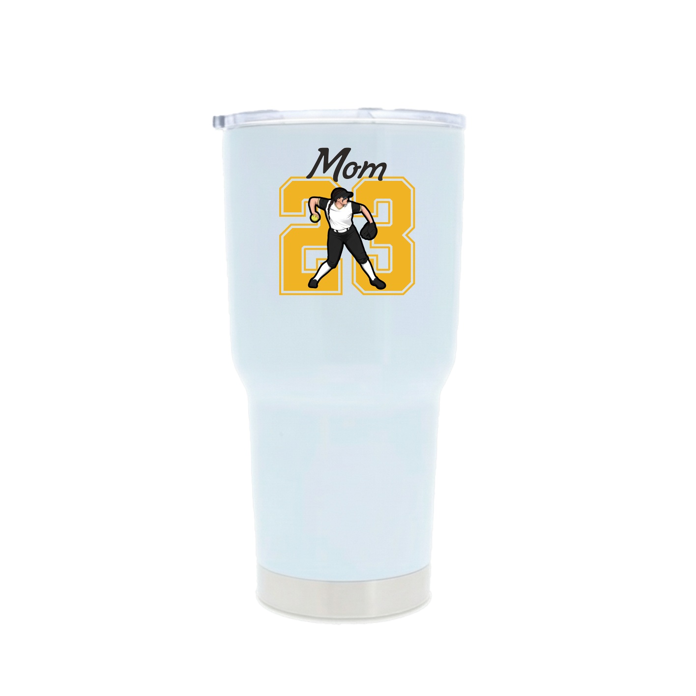 30oz Stainless Steel Tumbler — Mothers Day Shirsey in White
