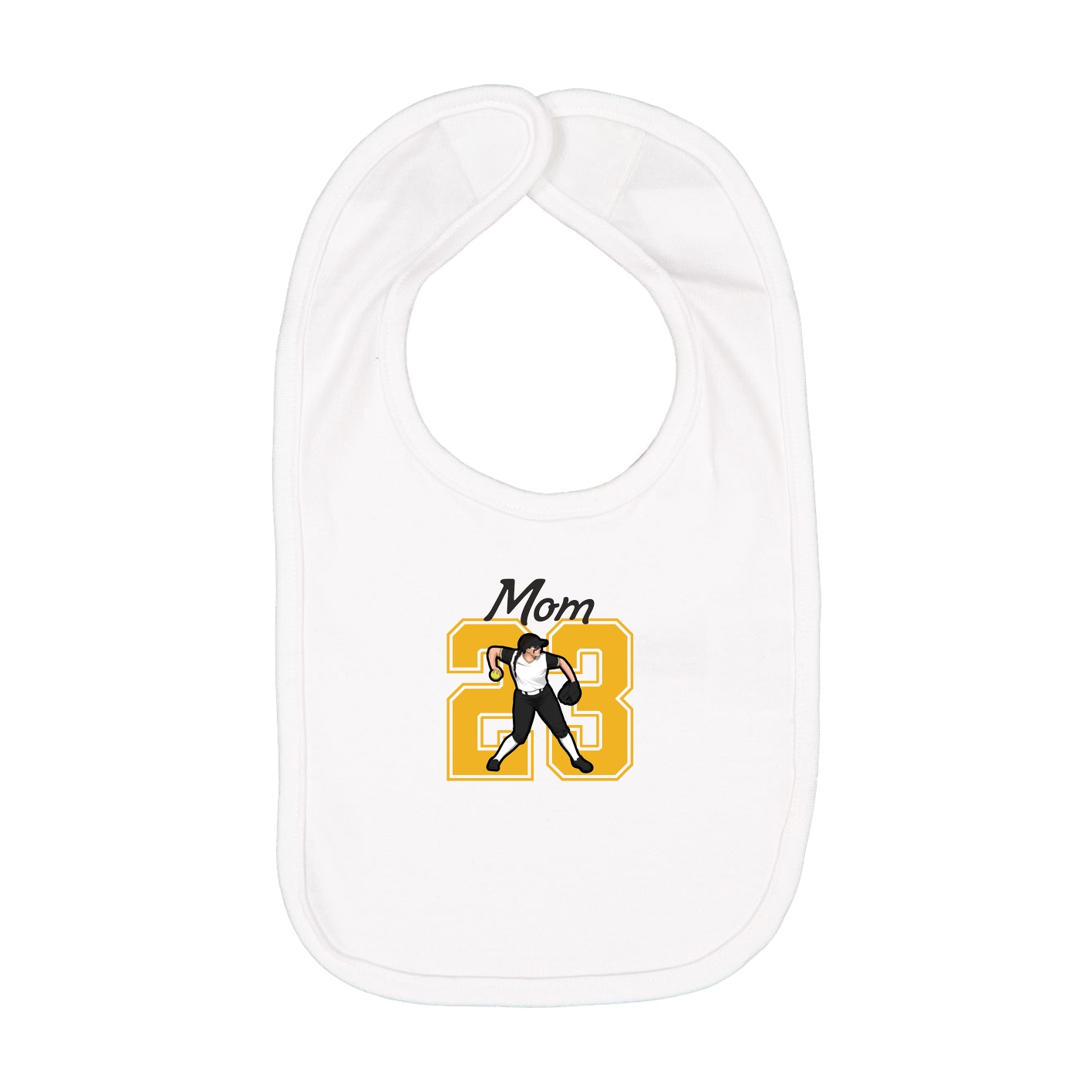 Infant Bib — Mothers Day Shirsey in White