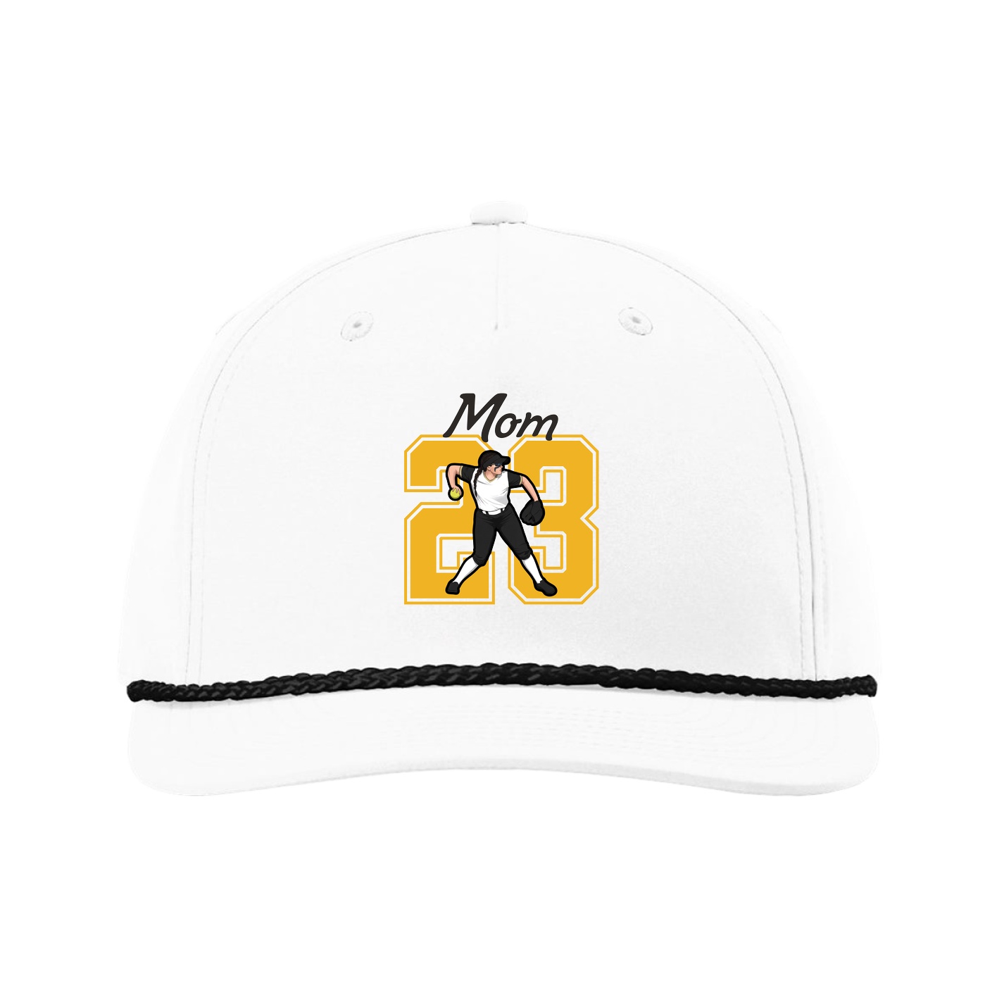 Five-Panel Classic Rope Cap — Mothers Day Shirsey in White