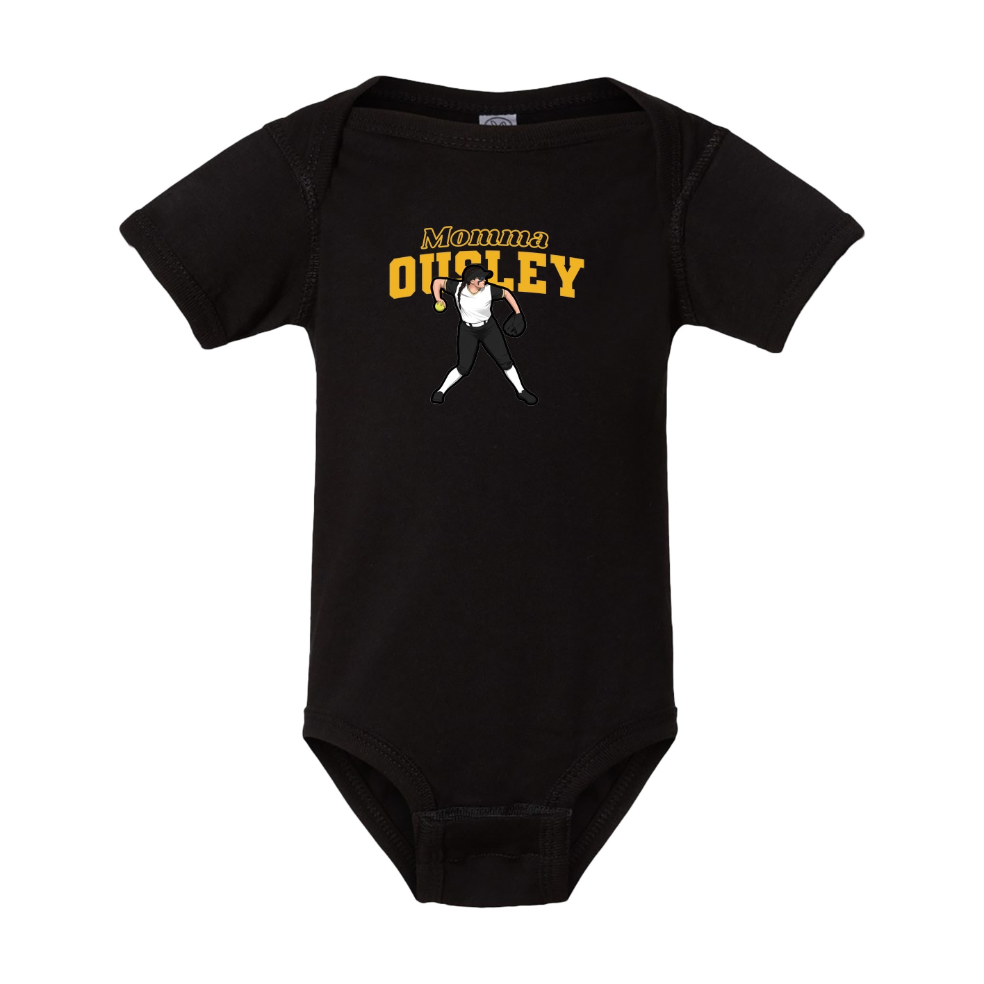 Baby Onesie — Mothers Day Block in Black
