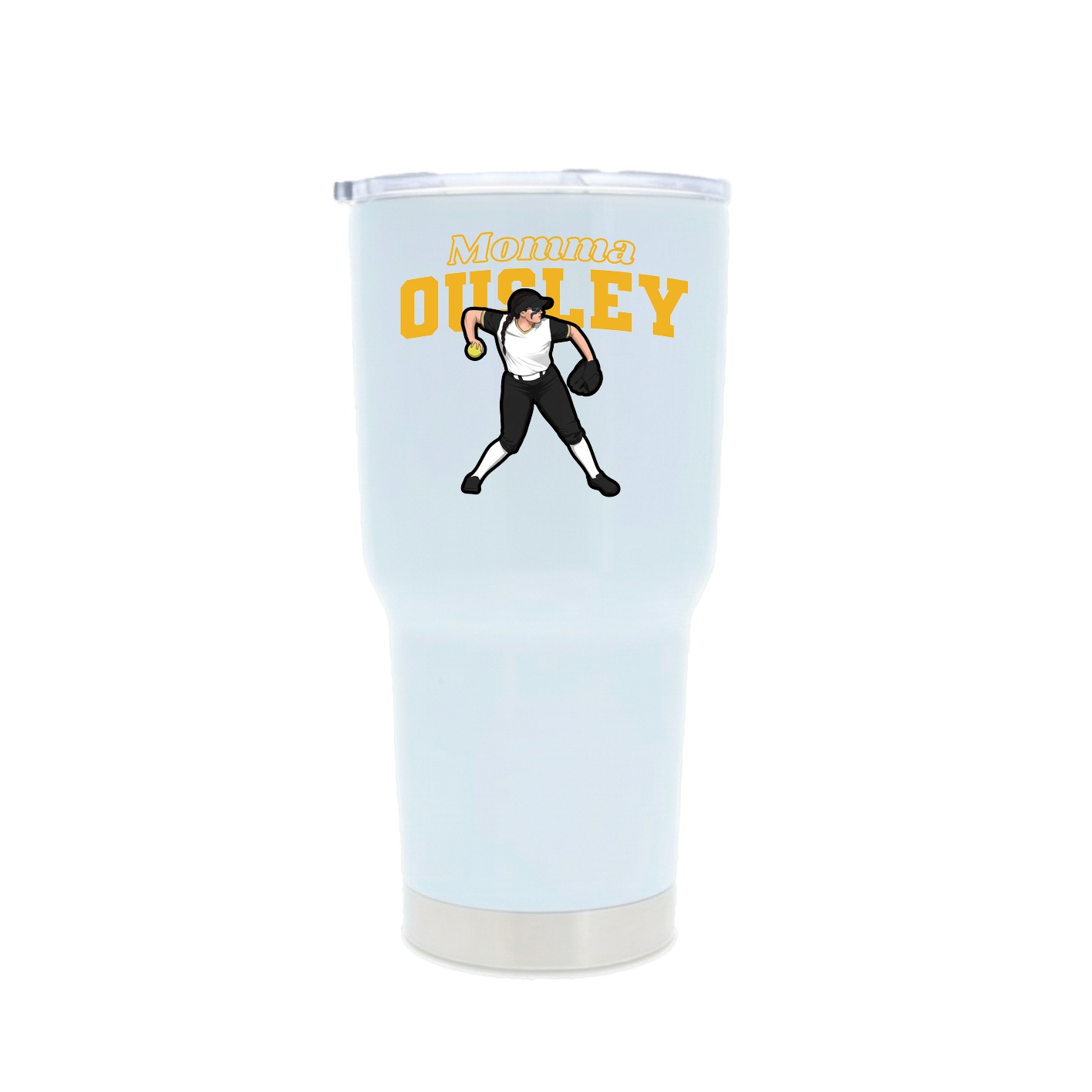 30oz Stainless Steel Tumbler — Mothers Day Block in White