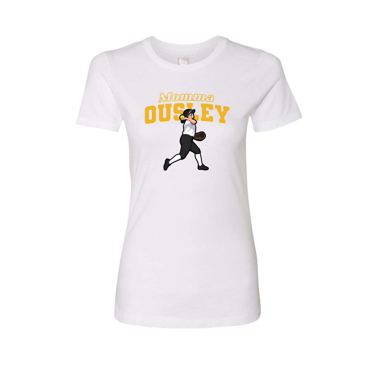 Womens Tee — Mothers Day Block in White