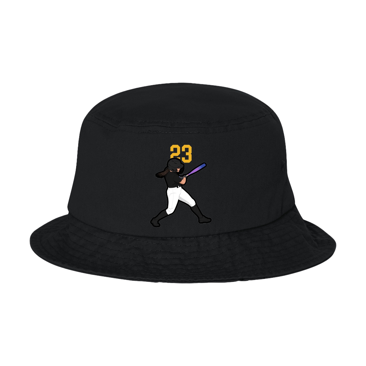 Bucket Cap — Number Top in Black
