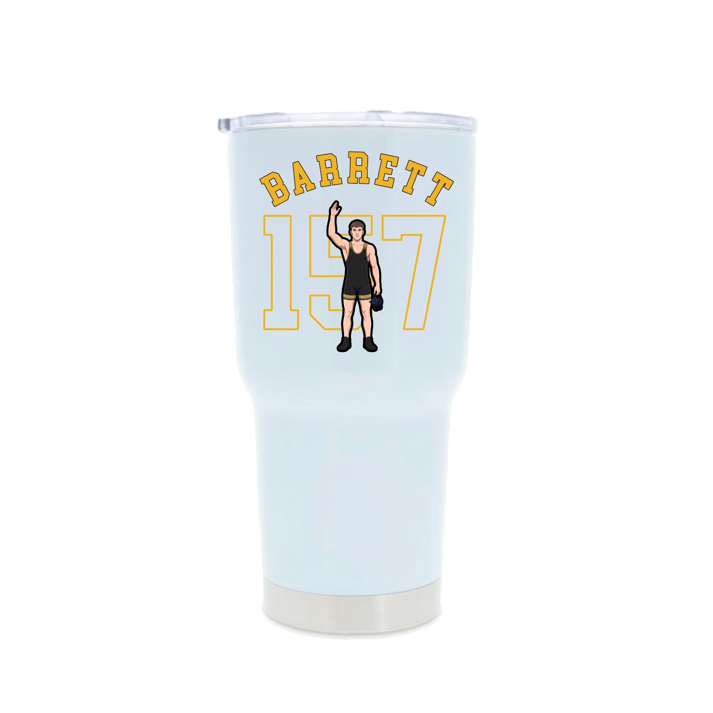 30oz Stainless Steel Tumbler — Shirsey Arch in White