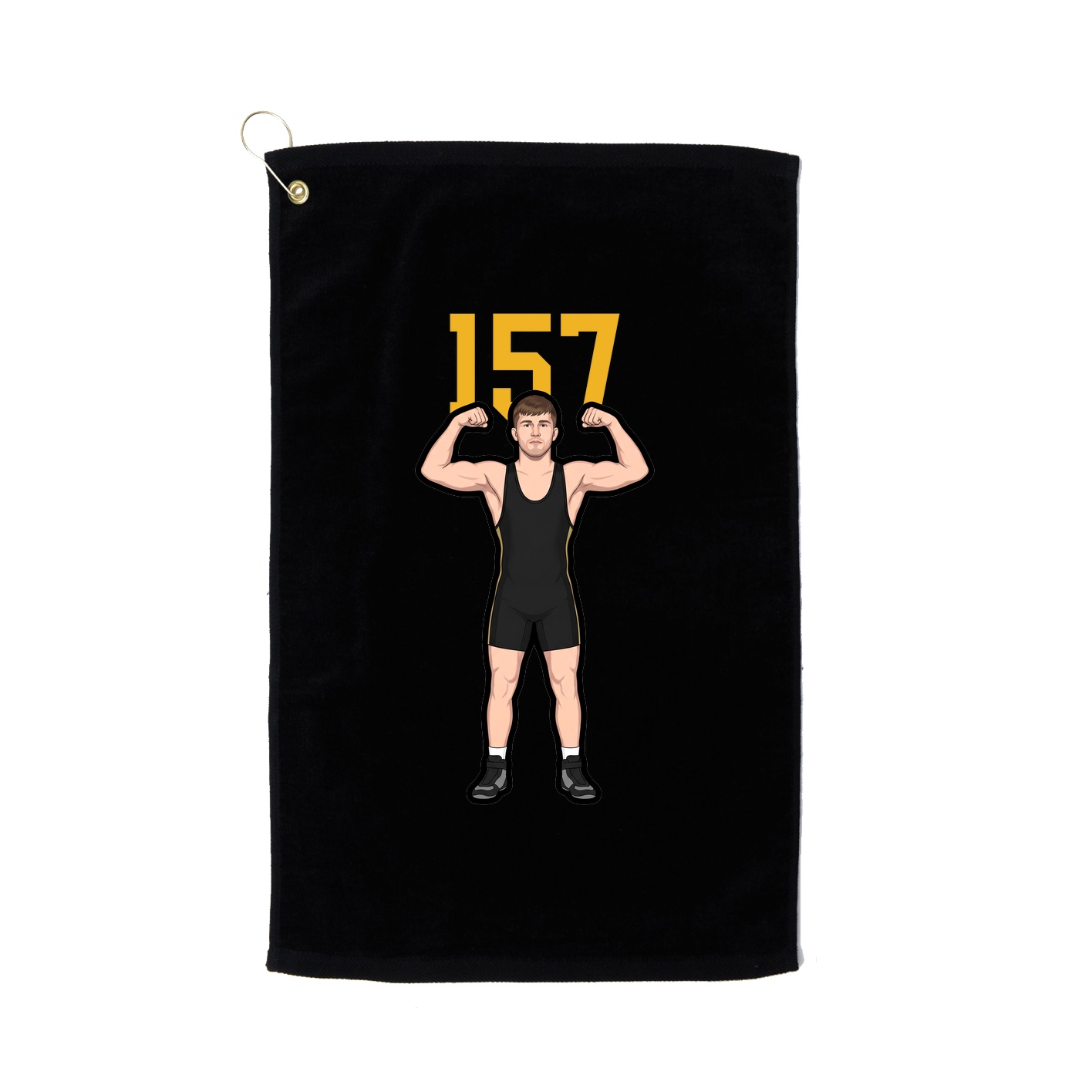Golf Towel — Number Top in Black