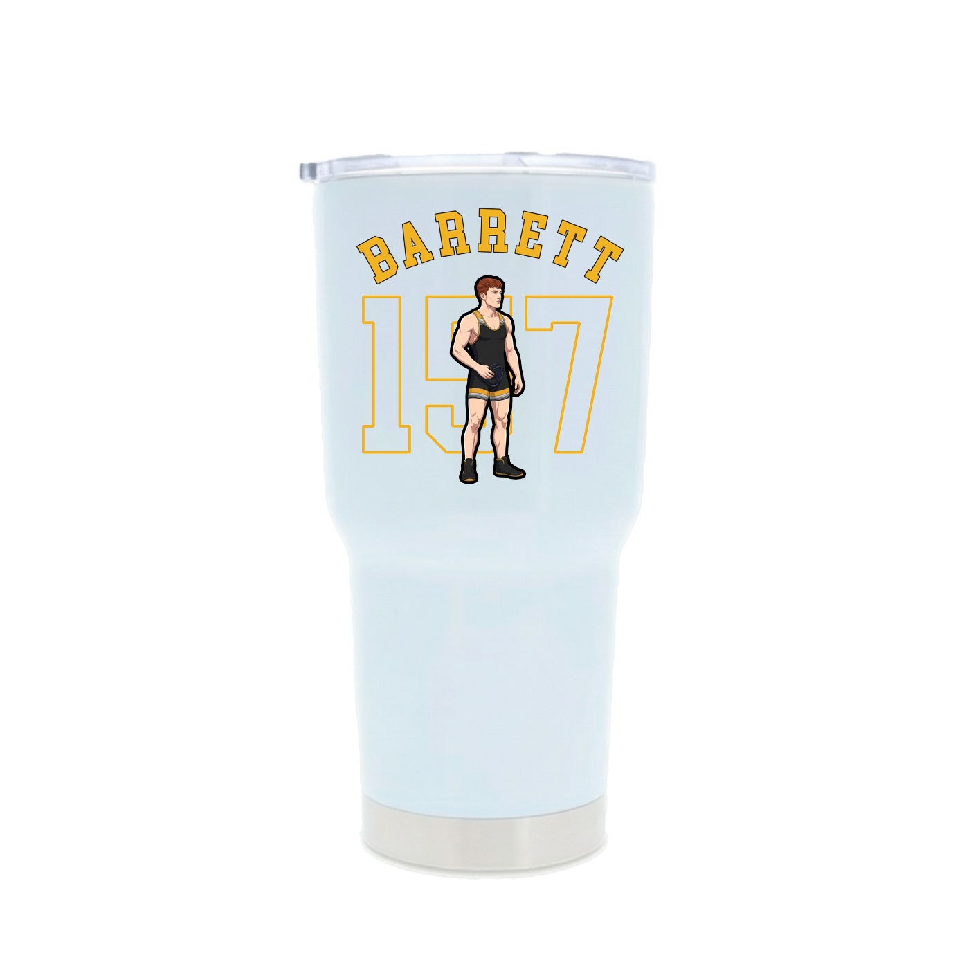 30oz Stainless Steel Tumbler — Shirsey Arch in White
