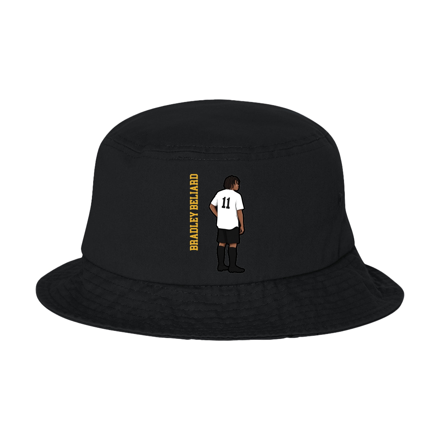 Bucket Cap — Name Vertical in Black