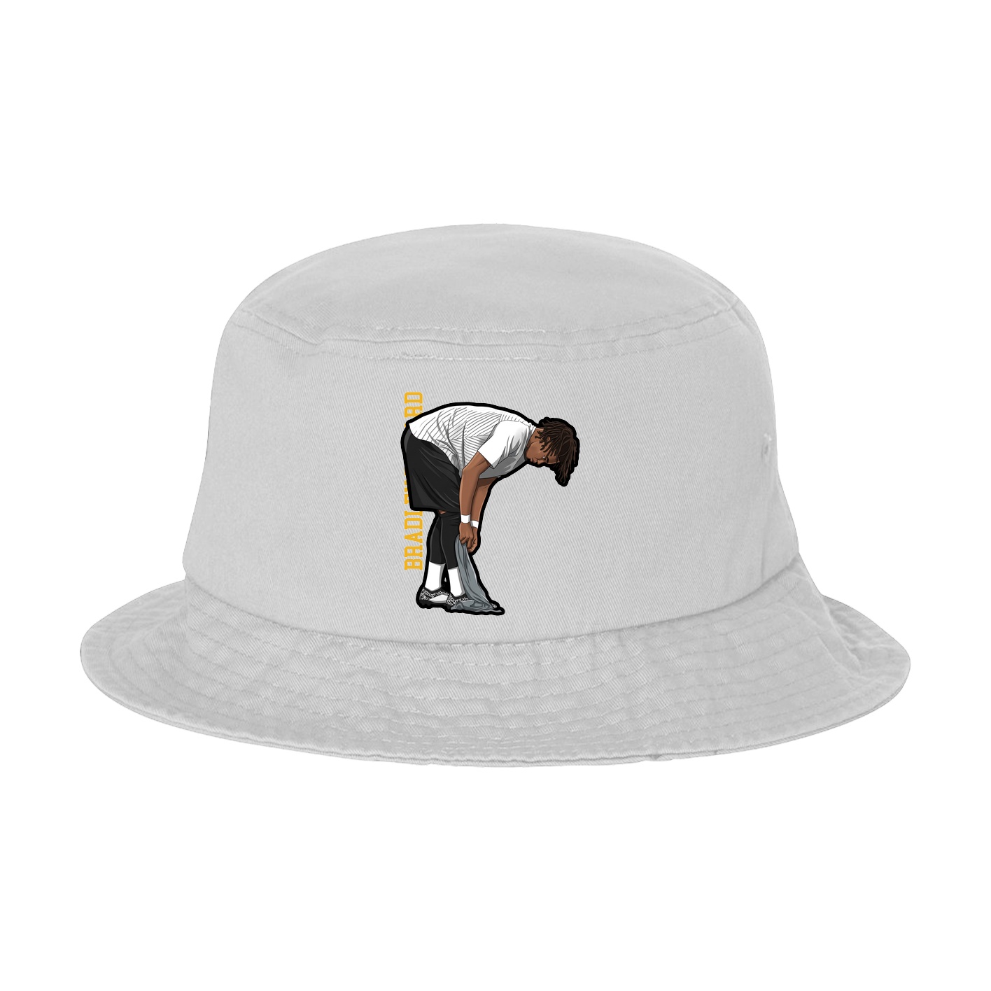 Bucket Cap — Name Vertical in White