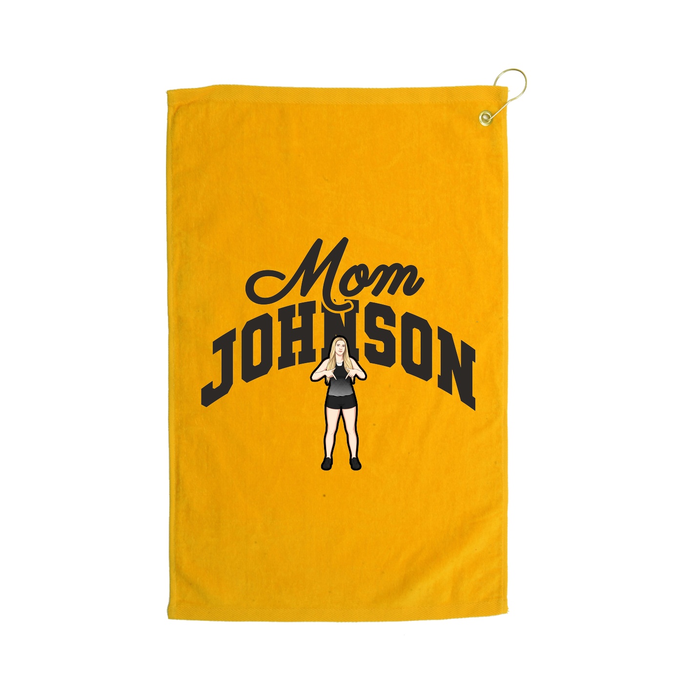 Golf Towel — Mothers Day Arch in Gold