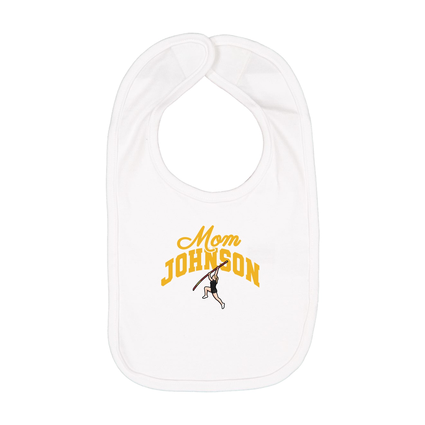 Infant Bib — Mothers Day Arch in White