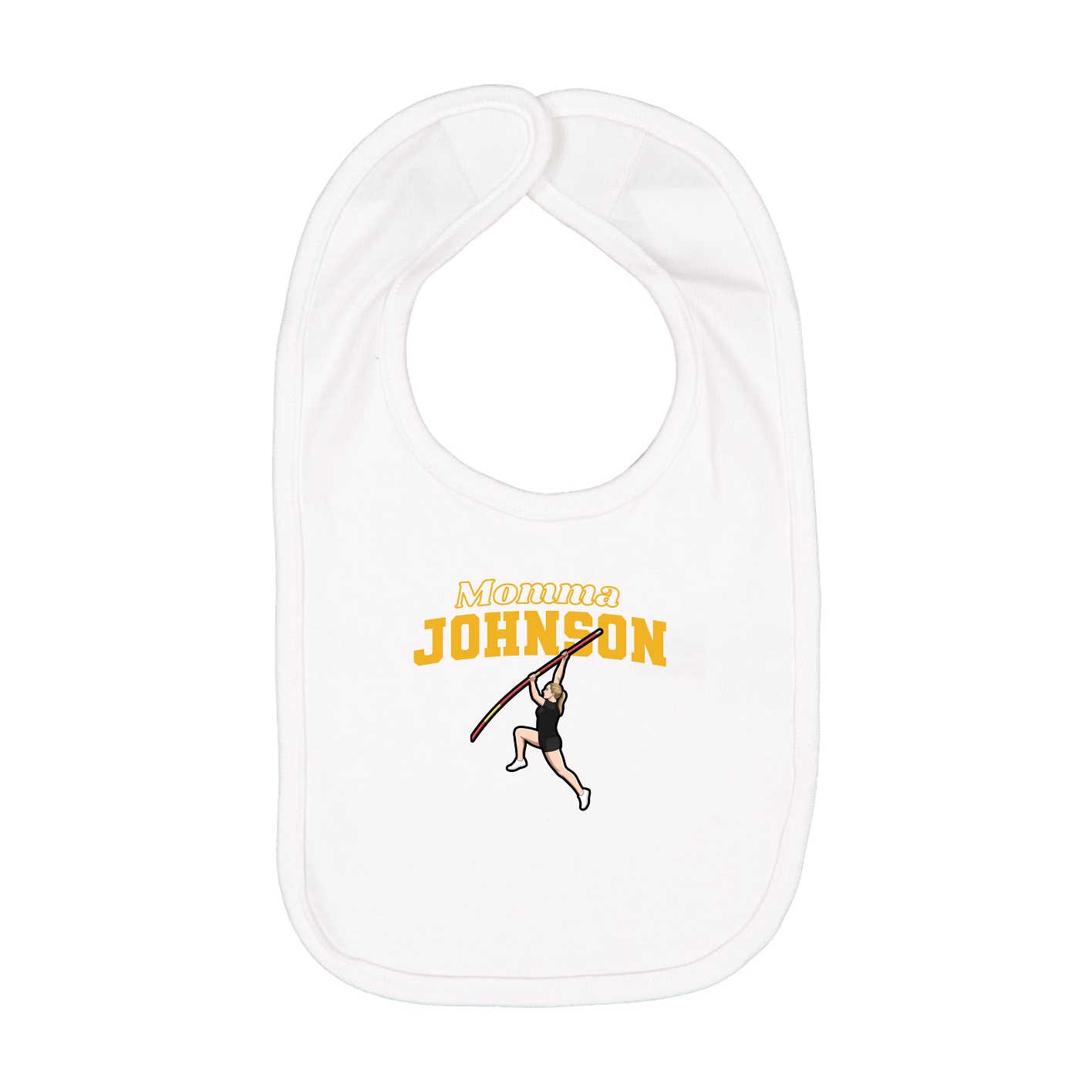 Infant Bib — Mothers Day Block in White