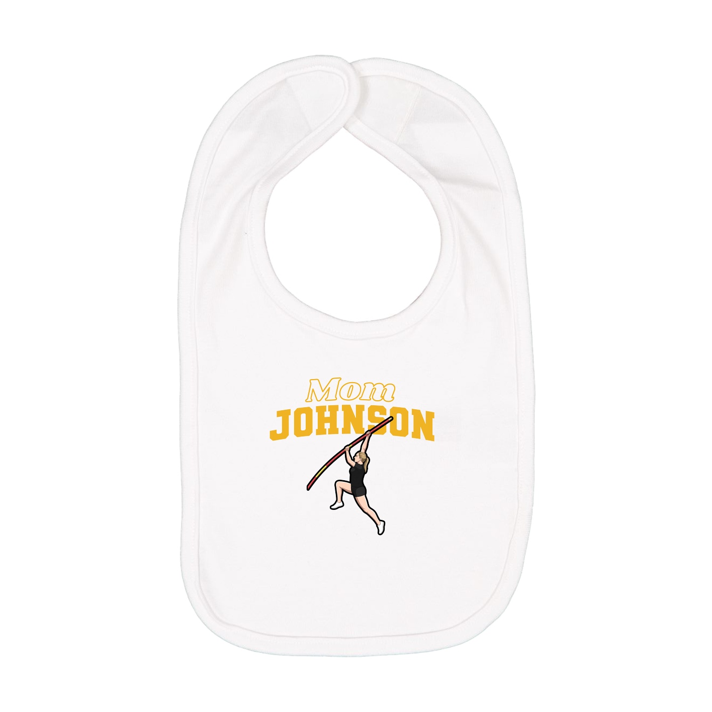 Infant Bib — Mothers Day Block in White