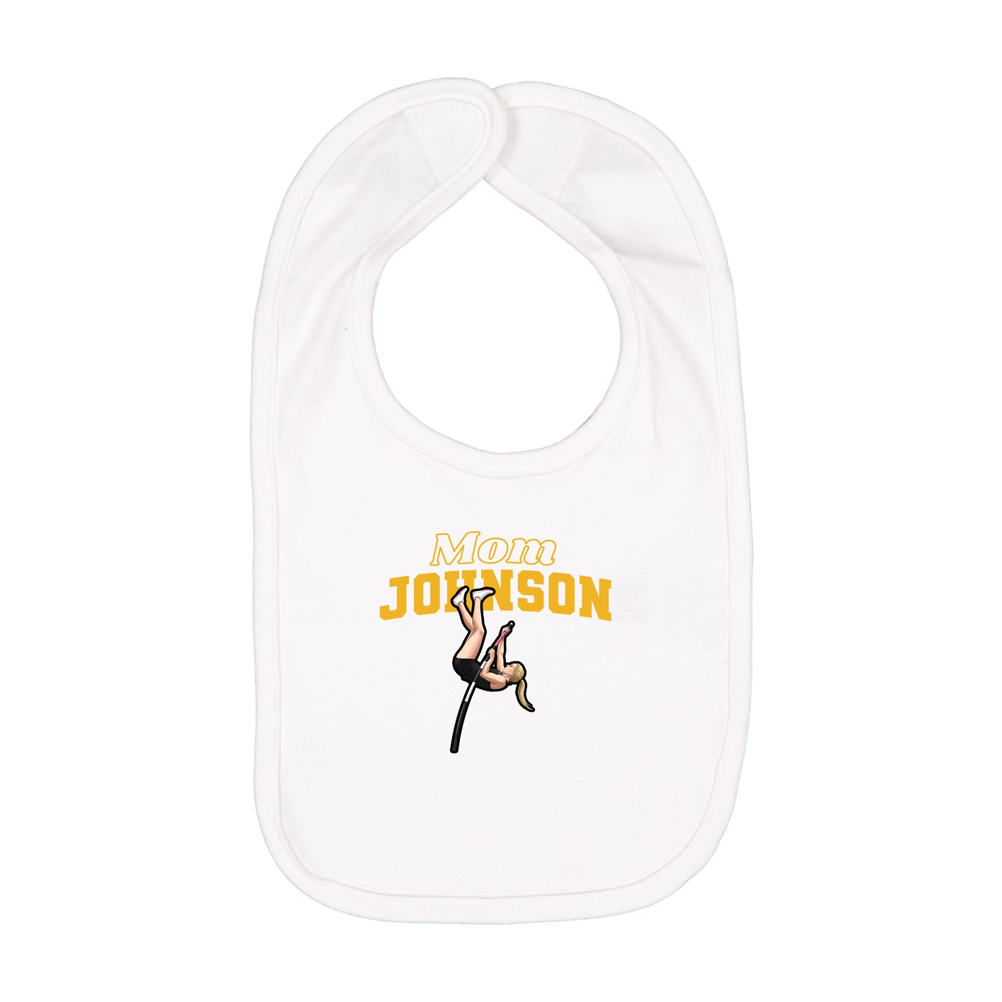 Infant Bib — Mothers Day Block in White