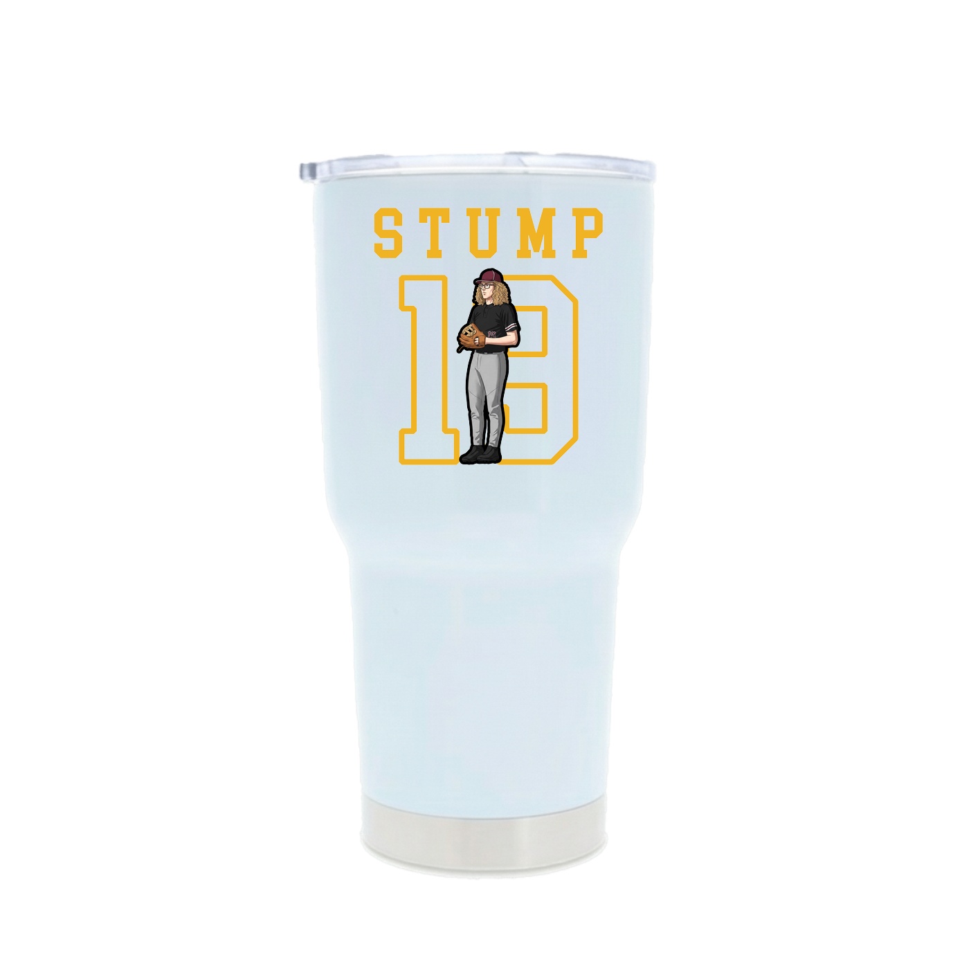 30oz Stainless Steel Tumbler — Shirsey in White