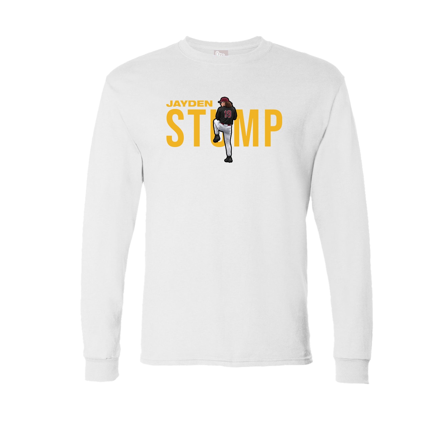 Long Sleeve Tee — Player Name in White