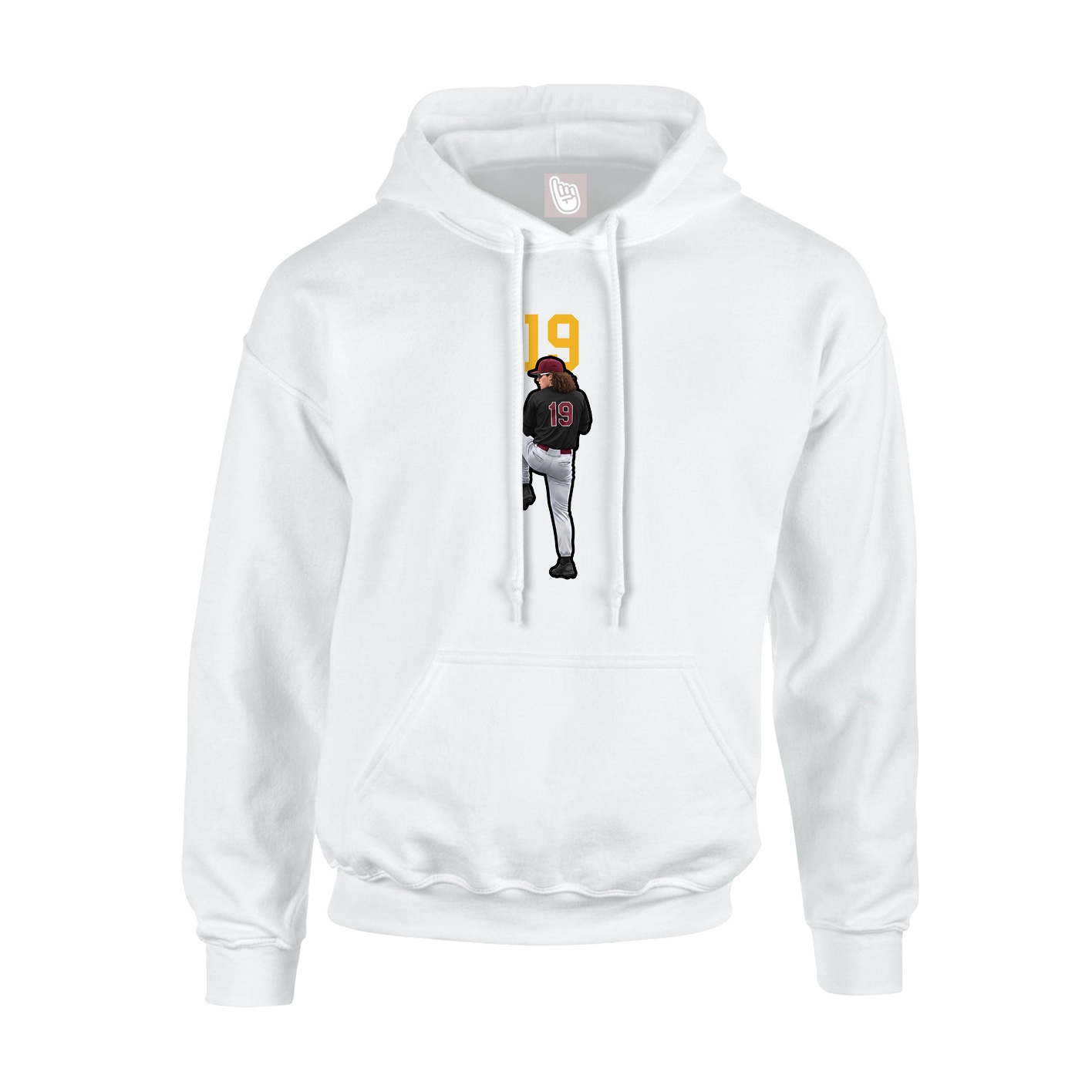 Hoodie — Number Top in White