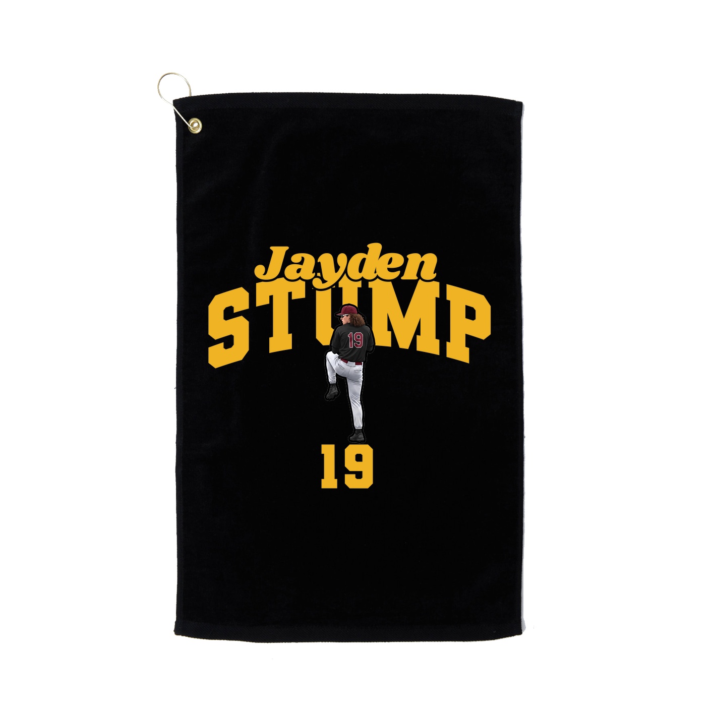 Golf Towel — Signature Arch in Black