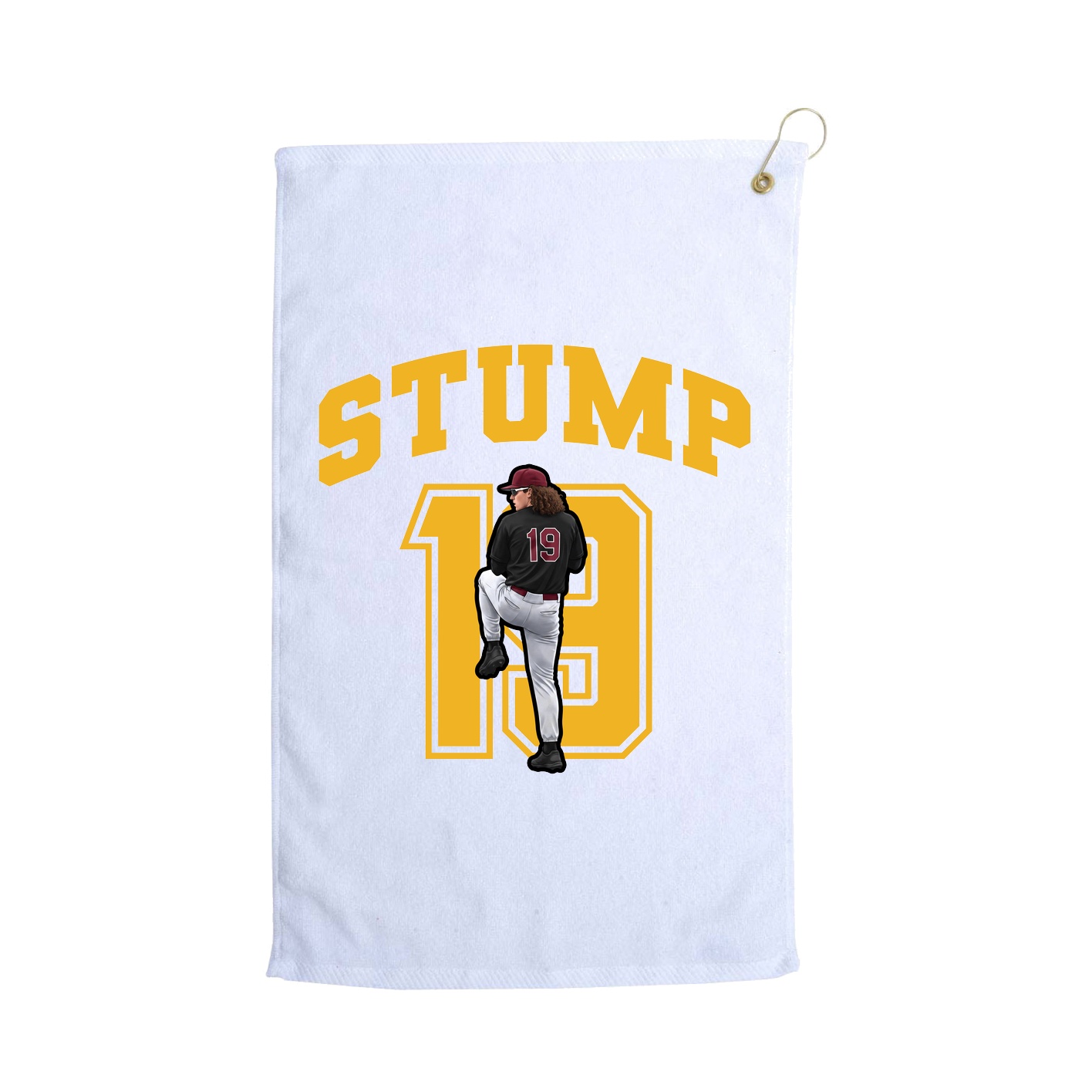 Golf Towel — Number in White