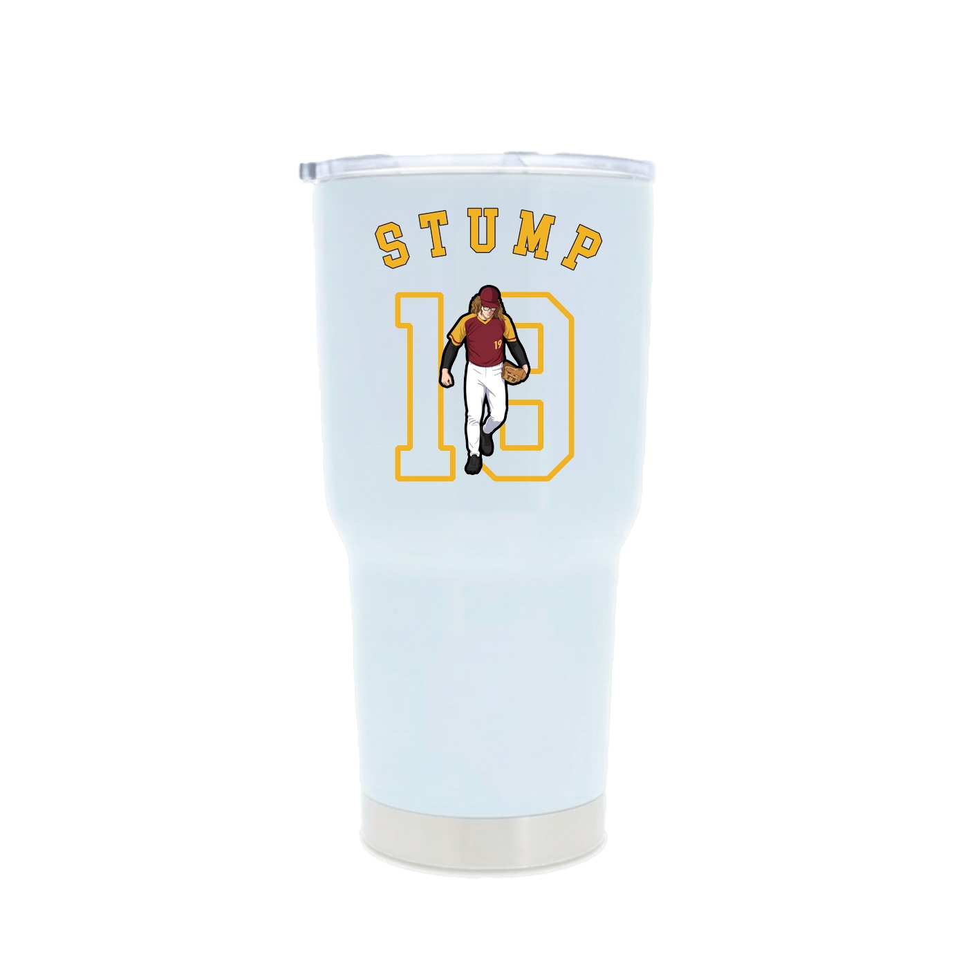 30oz Stainless Steel Tumbler — Shirsey Arch in White