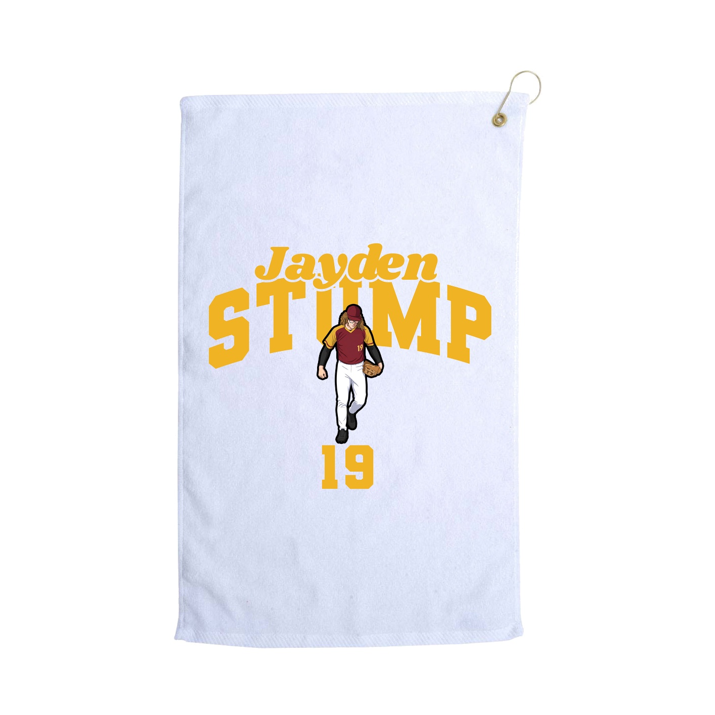 Golf Towel — Signature Arch in White