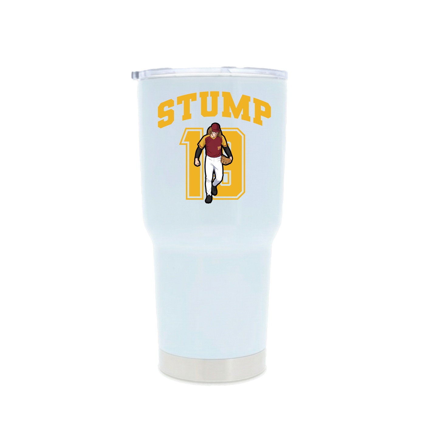 30oz Stainless Steel Tumbler — Number in White