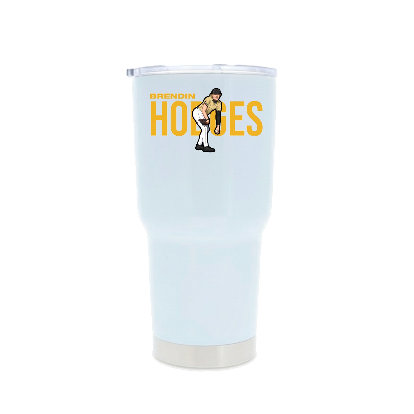 30oz Stainless Steel Tumbler — Player Name in White