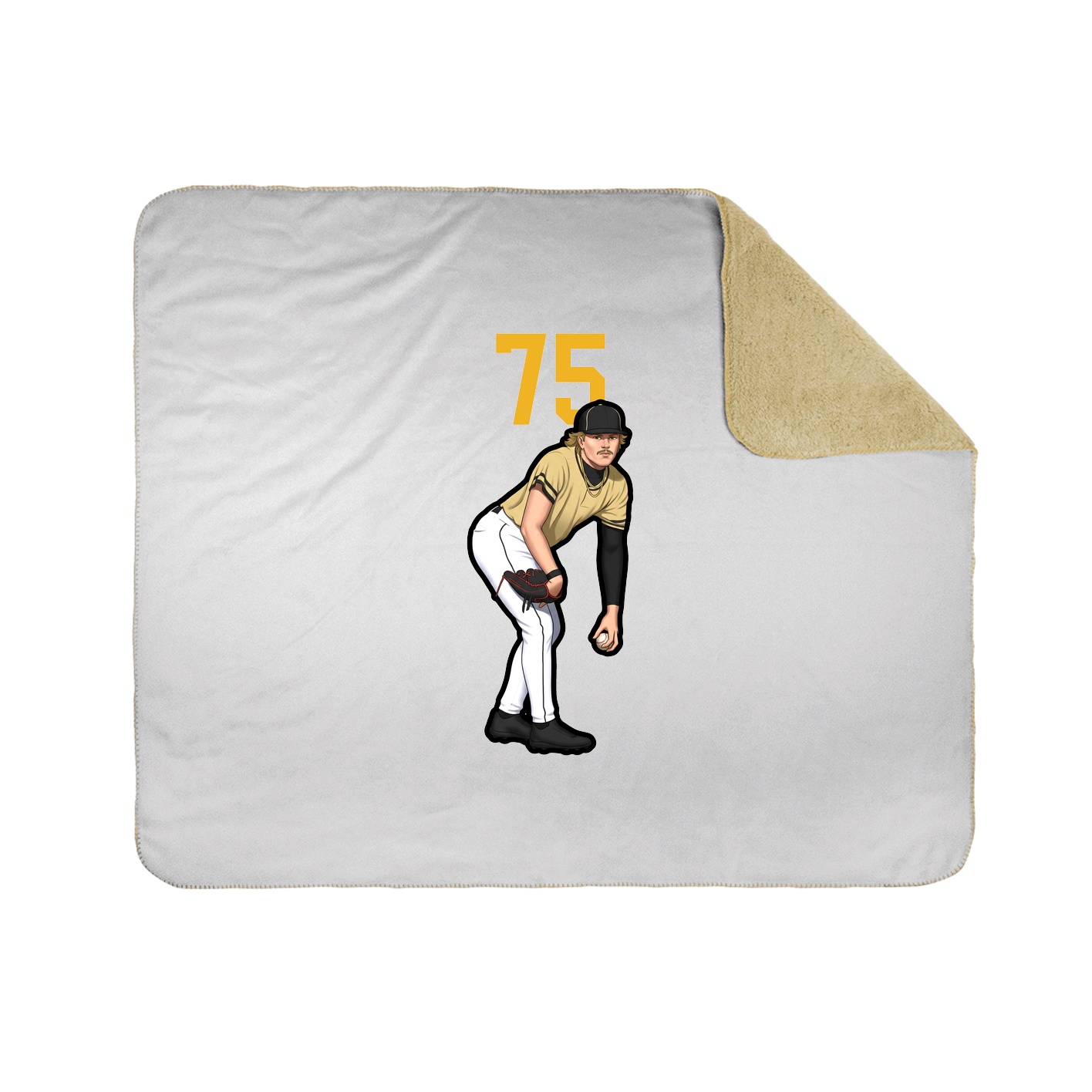Throw Blanket — Number Top in White