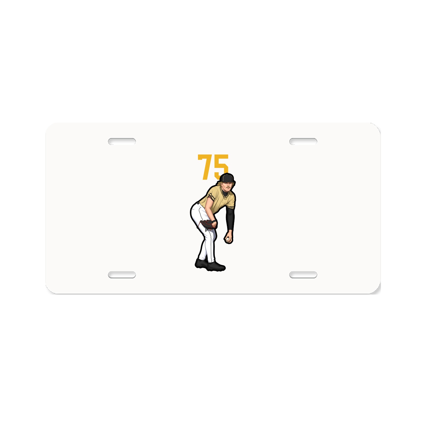 License Plate — Number Top in Classic