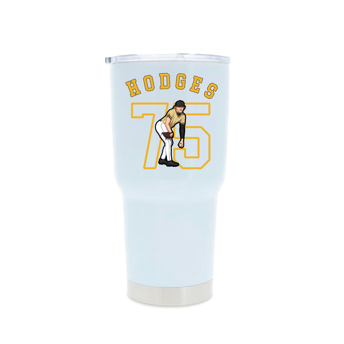 30oz Stainless Steel Tumbler — Shirsey Arch in White