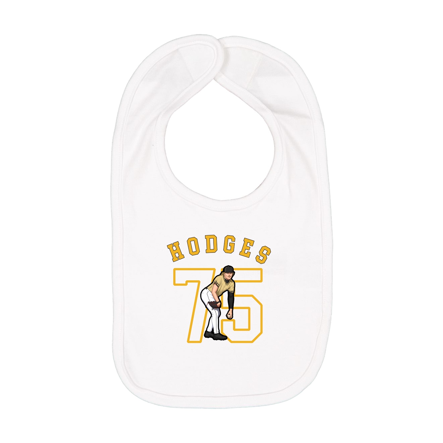 Infant Bib — Shirsey Arch in White