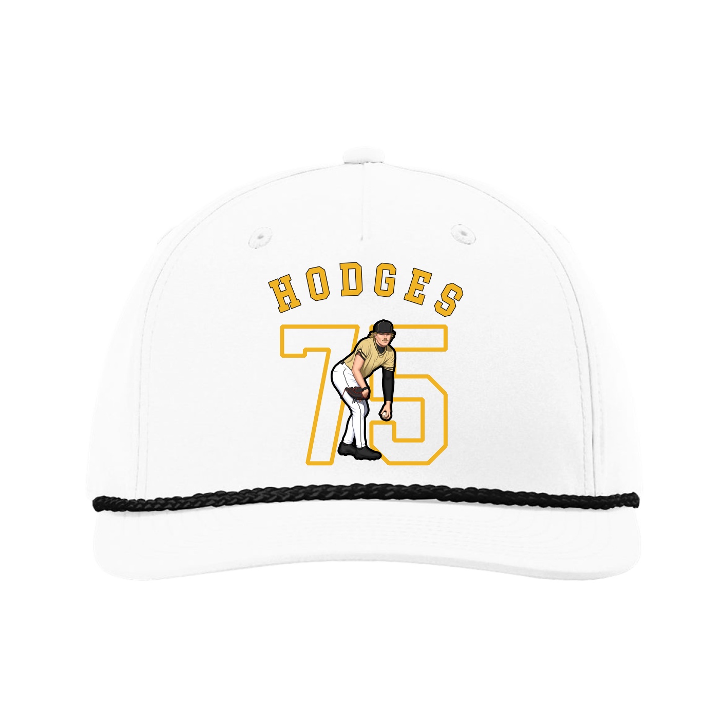 Five-Panel Classic Rope Cap — Shirsey Arch in White