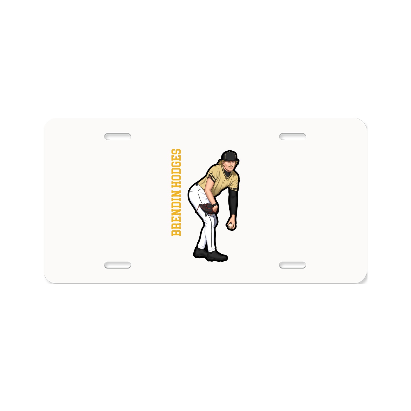 License Plate — Name Vertical in Classic