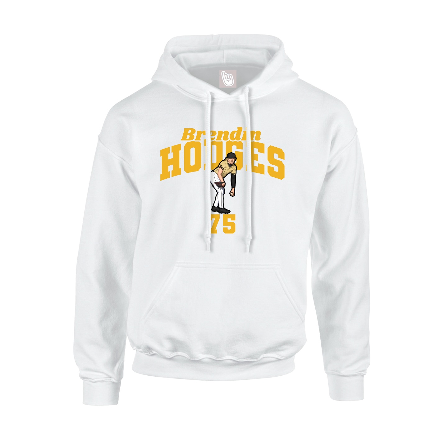 Hoodie — Signature Arch in White