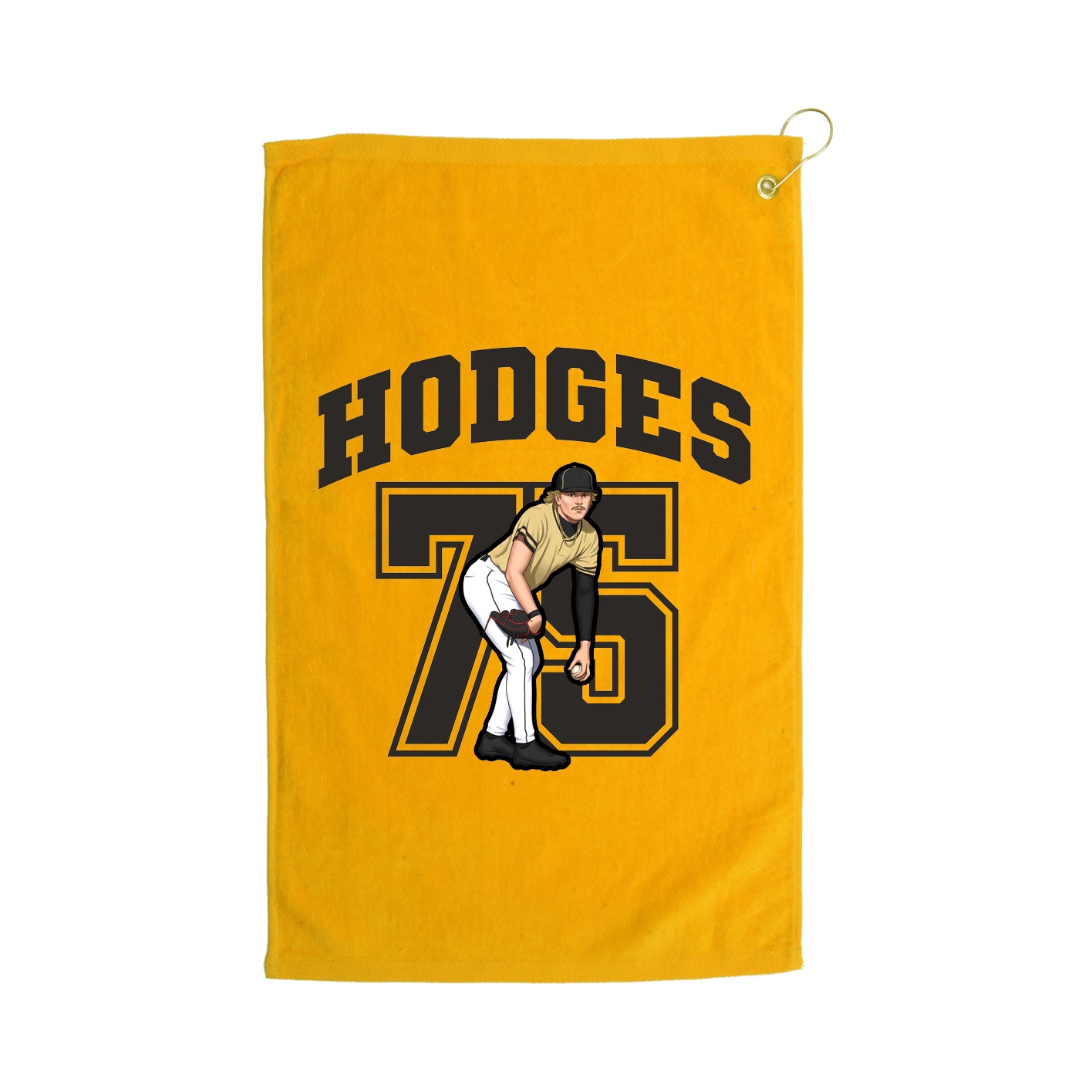 Golf Towel — Number in Gold