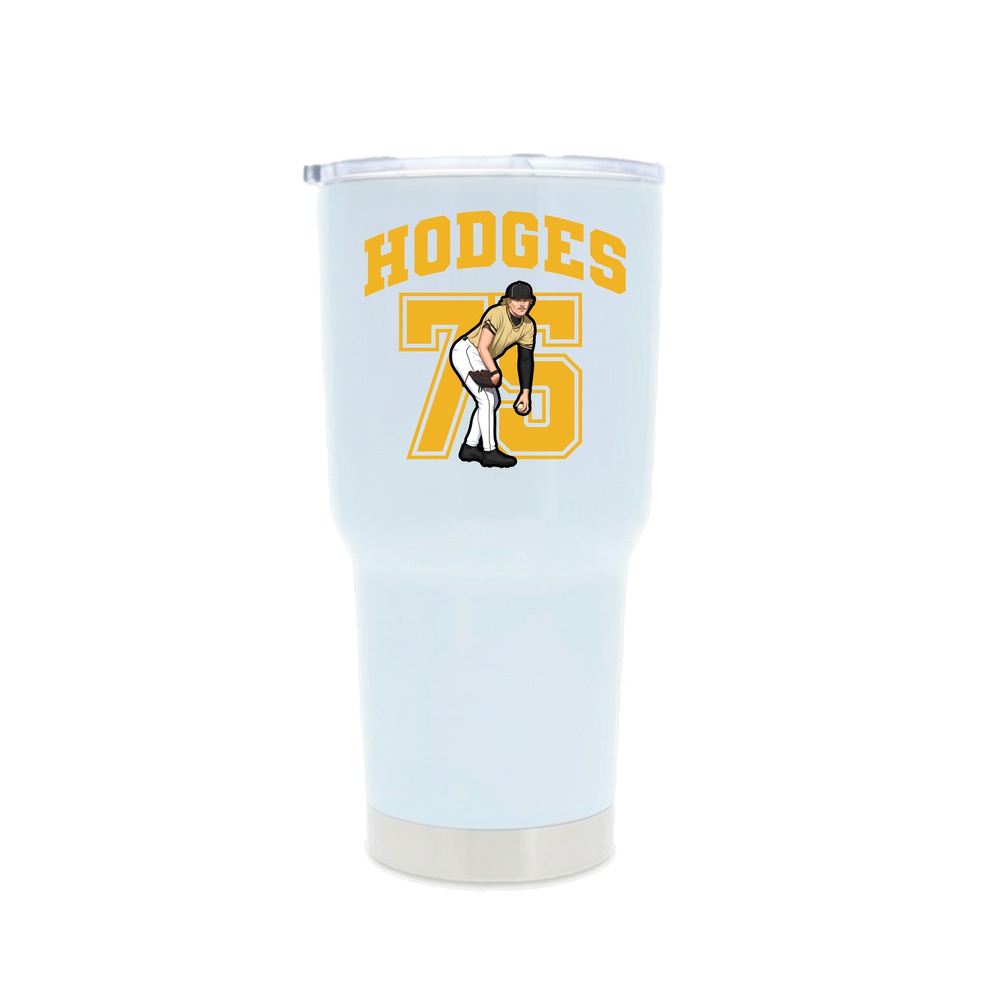 30oz Stainless Steel Tumbler — Number in White